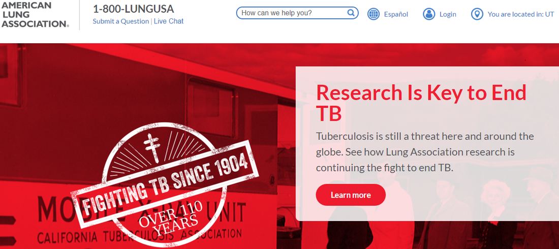 Home page of the American Lung Association 